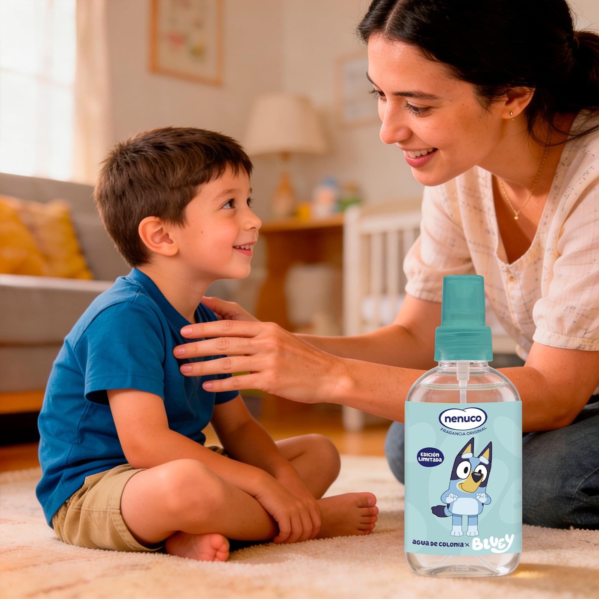 Nenuco Eau de Colonia Fragranza Originale, Edizione Limitata Bluey, Consigliata per Neonati (a partire dai 3 mesi), Formato Spray 240 ml