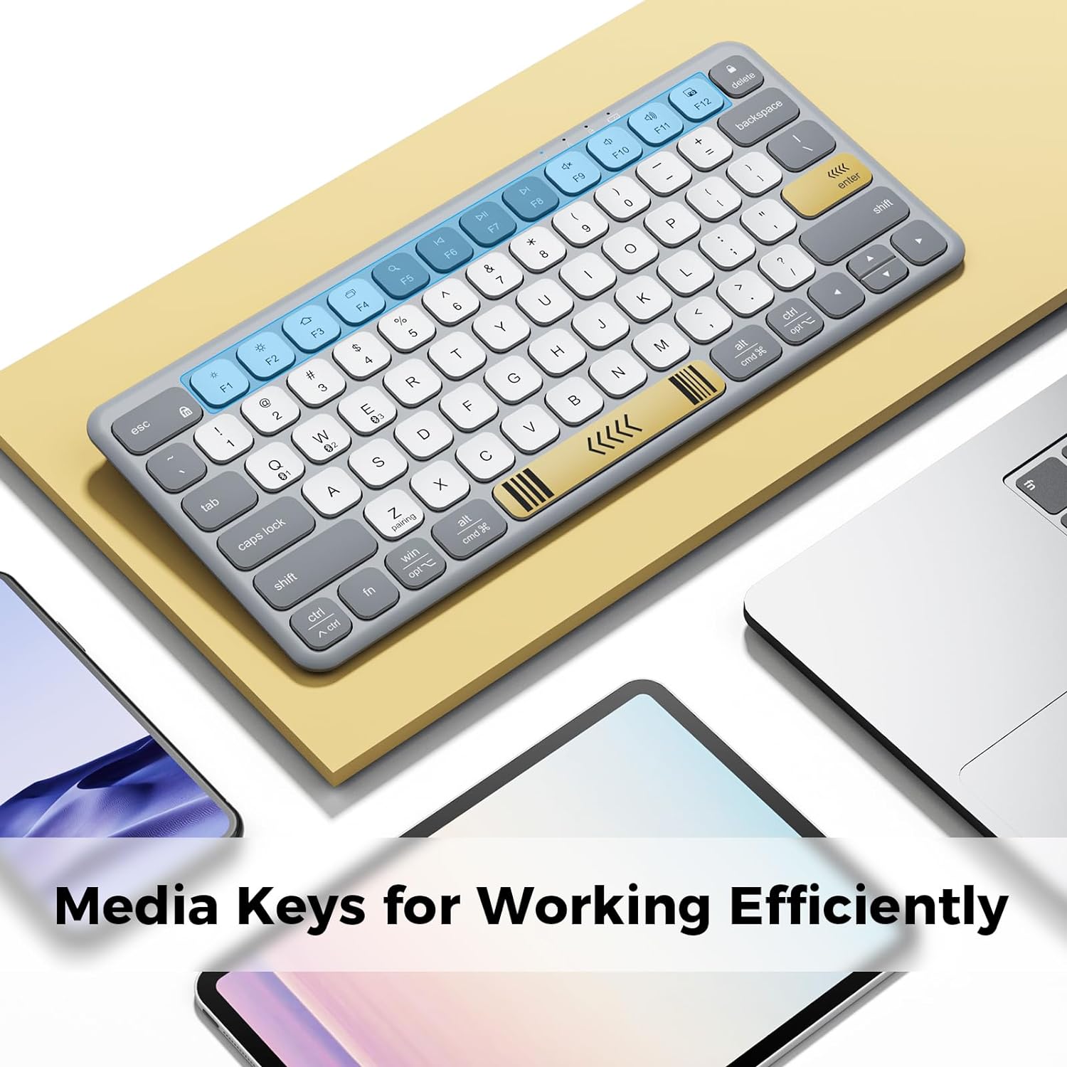 iClever BK50 Keyboard highlighting media keys
