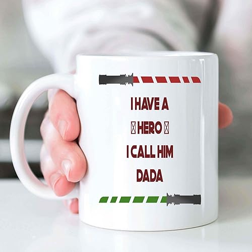 Miniatura 4 de Novelty Gift Unique Gift From Grandchildren To Dada, Honor Them and Leave a Lasting Impression - Gray and Muticolor 11 Oz White Ceramic Coffee Mug