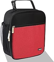 Vista 22 de Lonchera para hombres y mujeres, lonchera aislada, para el trabajo, picnic, viajes (gris)