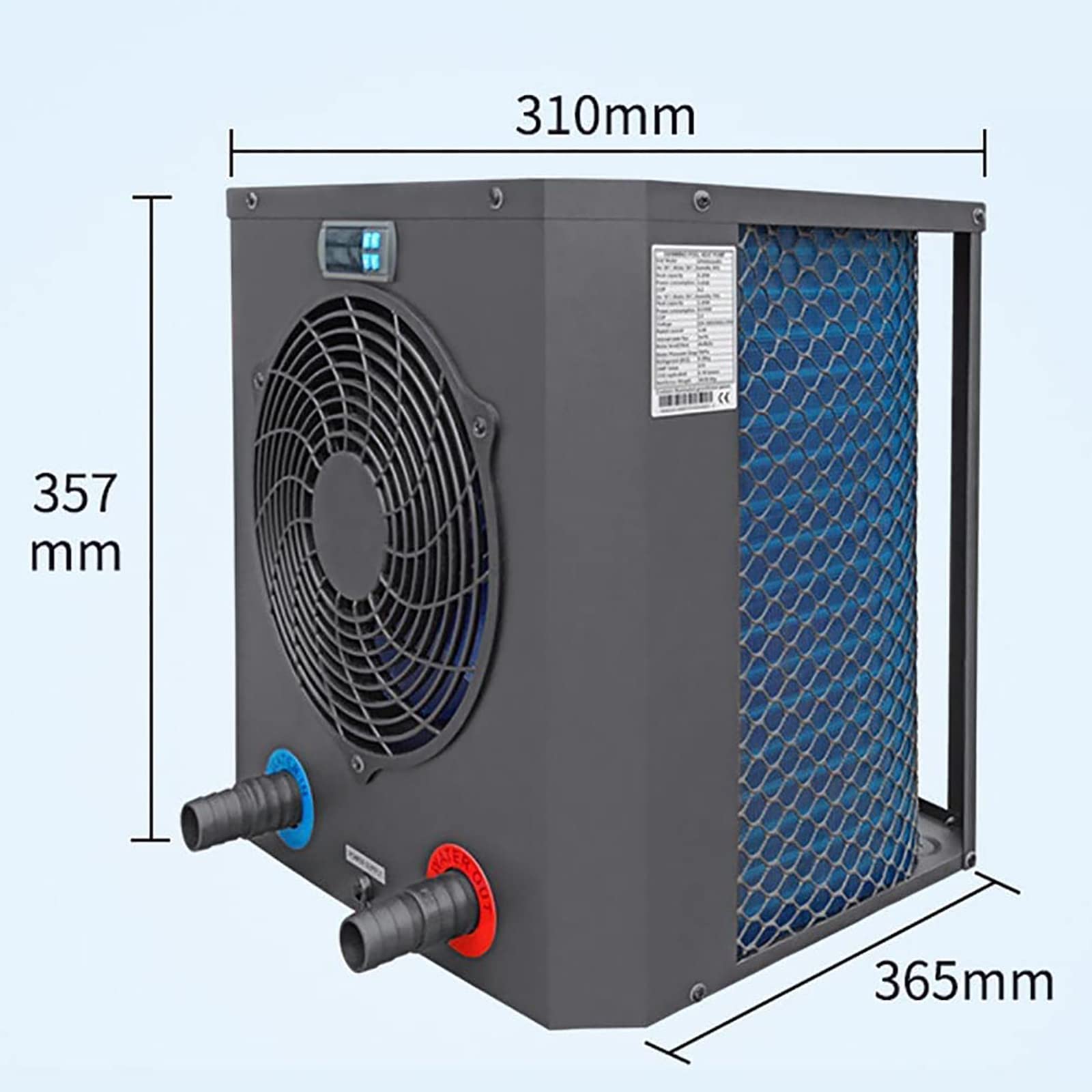 Pompa di calore per piscina con controllo Wi-Fi e termostato a risparmio energetico per un comfort durante tutto l'anno