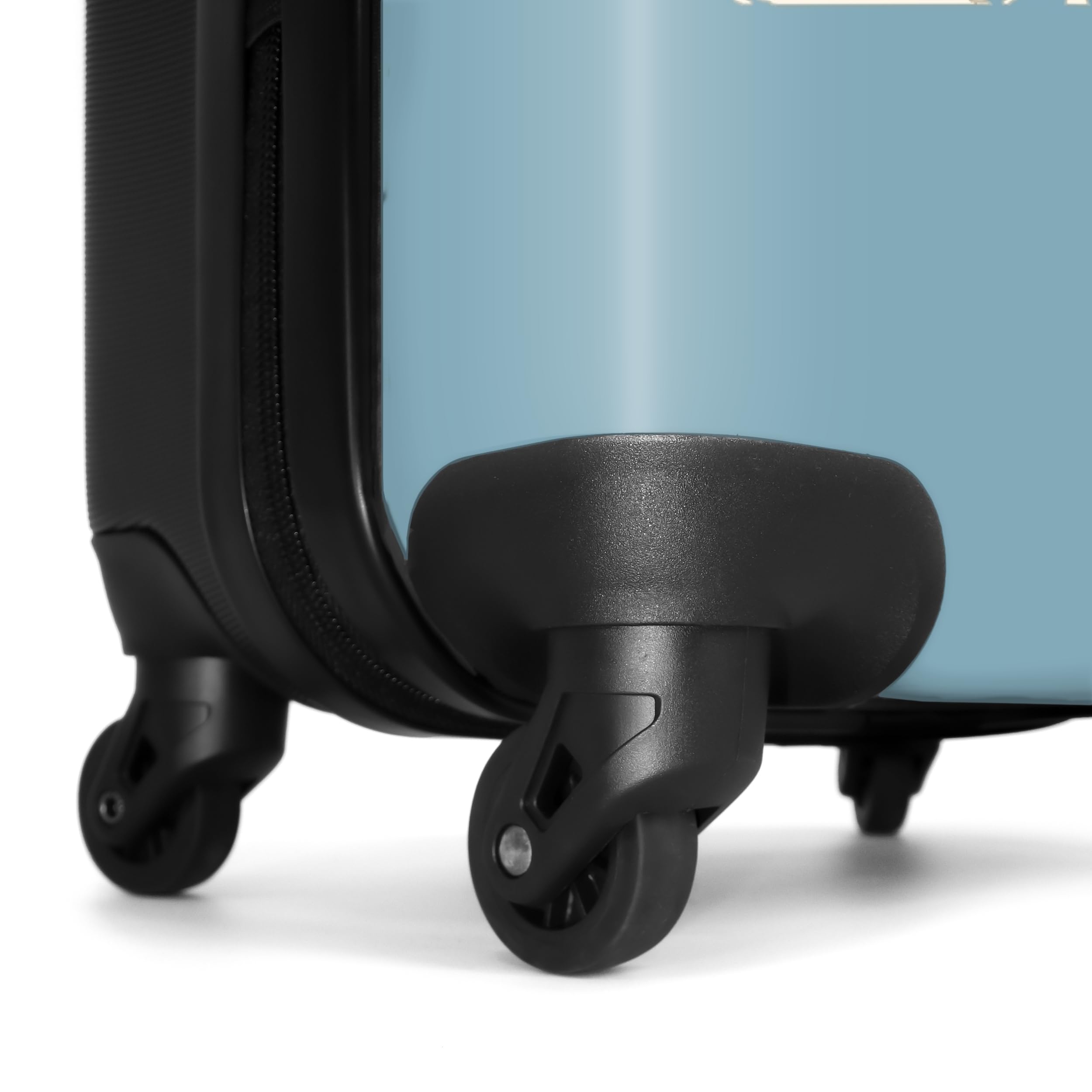 NoBoringSuitcases.com® Koffer Mittelgroß 67x43x25 cm Hartschalenkoffer L Trolley Rollkoffer 4 Rollen Leicht Hartschale Mittel Groß Weltkarte - Ozean - Realistisch - Blau