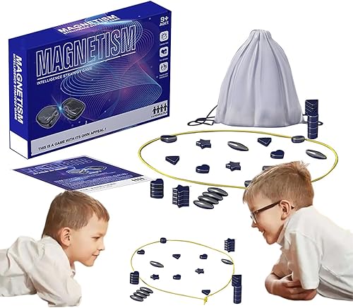 Miniatura 2 de Piedras magnéticas de ajedrez, juego de estrategia de ajedrez magnético con 20 piedras, juego de ajedrez magnético, tablero de ajedrez de batalla,