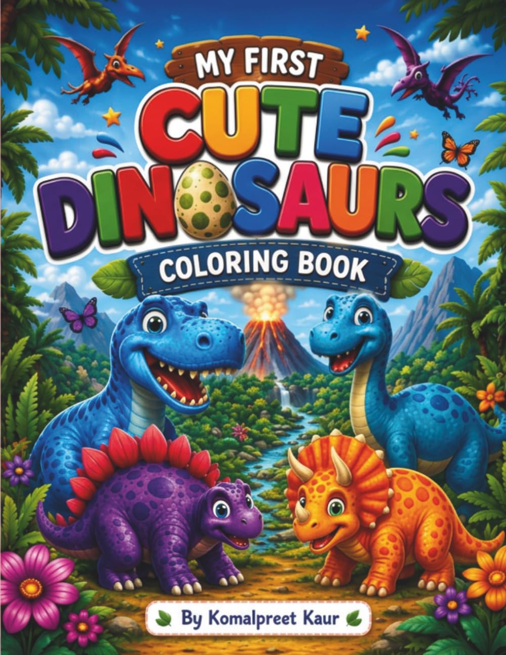 My First Cute Dinosaurs Coloring Book: 30 Roarsome Dinosaurs