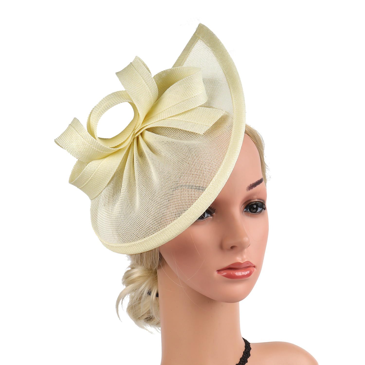 Nuovo grande cappello a forma di rosa rossa con piume e goccia, fascia per capelli, fascia floreale jkl110 - Italia
