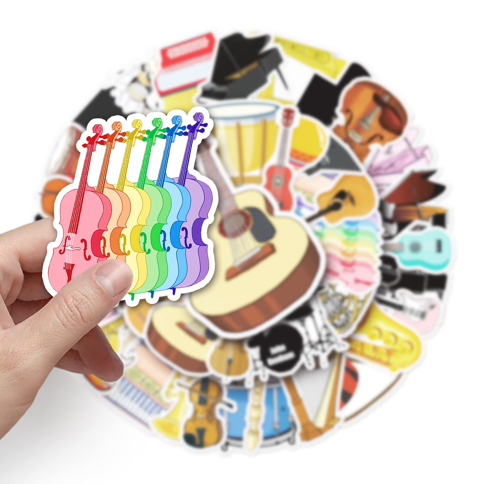 50 Adesivi Cantanti In Vinile Impermeabile – Glitter E Cartoon, Per Laptop, Bottiglia, Chitarra, Valigia – Ideali Per Ragazze E Ragazzi, Colore Viola