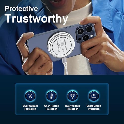 Miniatura 6 de Soporte de cargador inalámbrico Samsung para Galaxy S24 S23 FE S22 Ultra S21 S20, Google 7A 7 8 Pro estación de carga inalámbrica magnética Magsafe