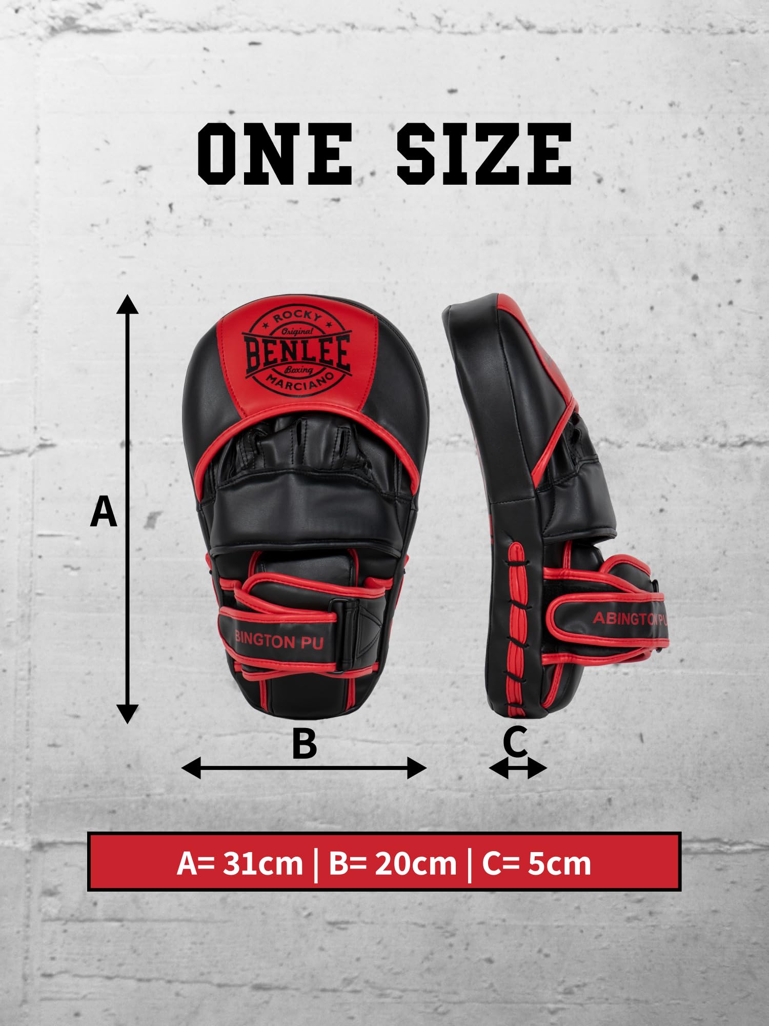 BenLee Punch Mittens Abington PU Black/Red One Size