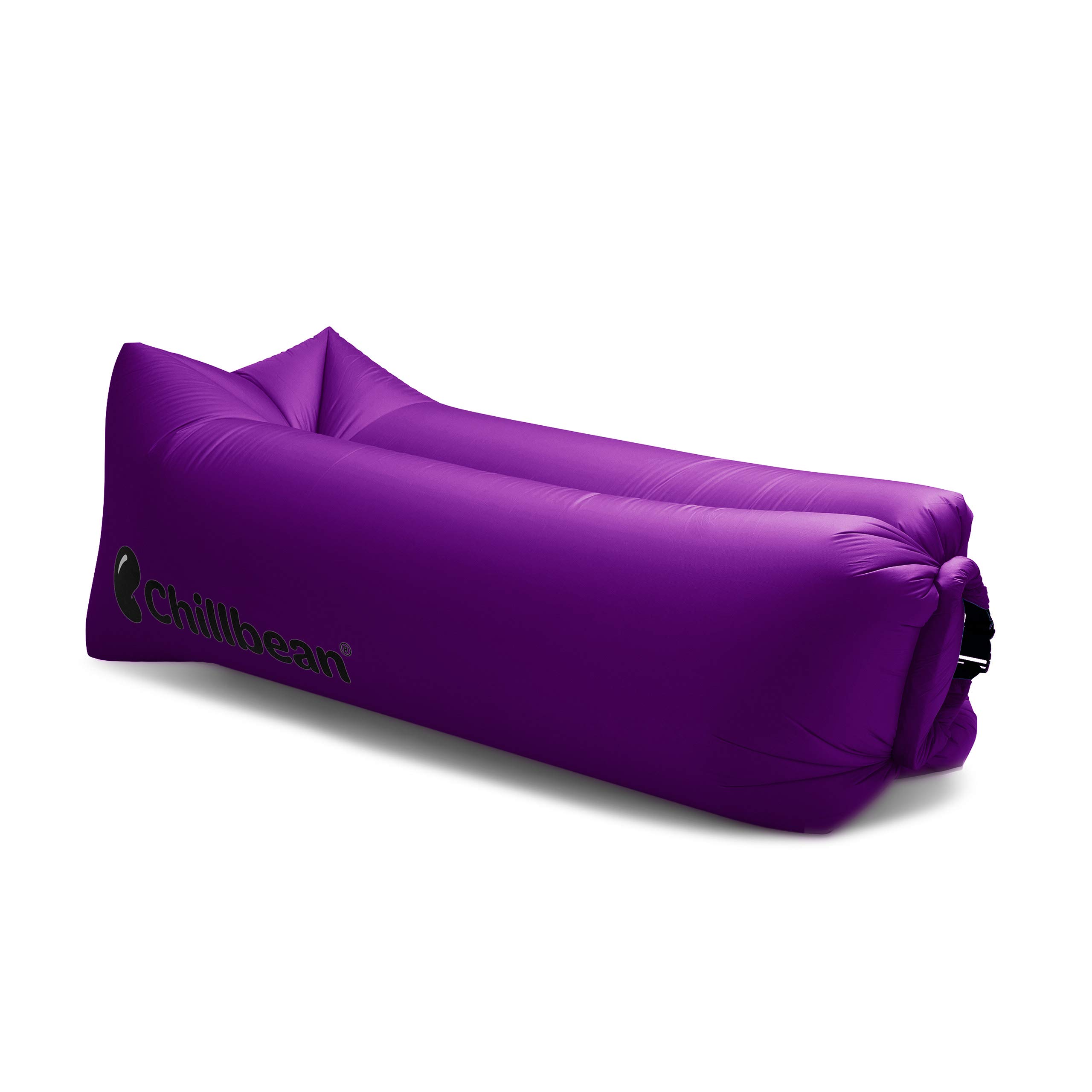 CHILLBEAN Inflatable Couch. Single Layer Single Opening 2.3 lbs Lightweight Portable Chaise Lounger. Comes with 2 Year Free Patches Warranty, Water Resistant Backpack, and Aluminium Wind Stake.