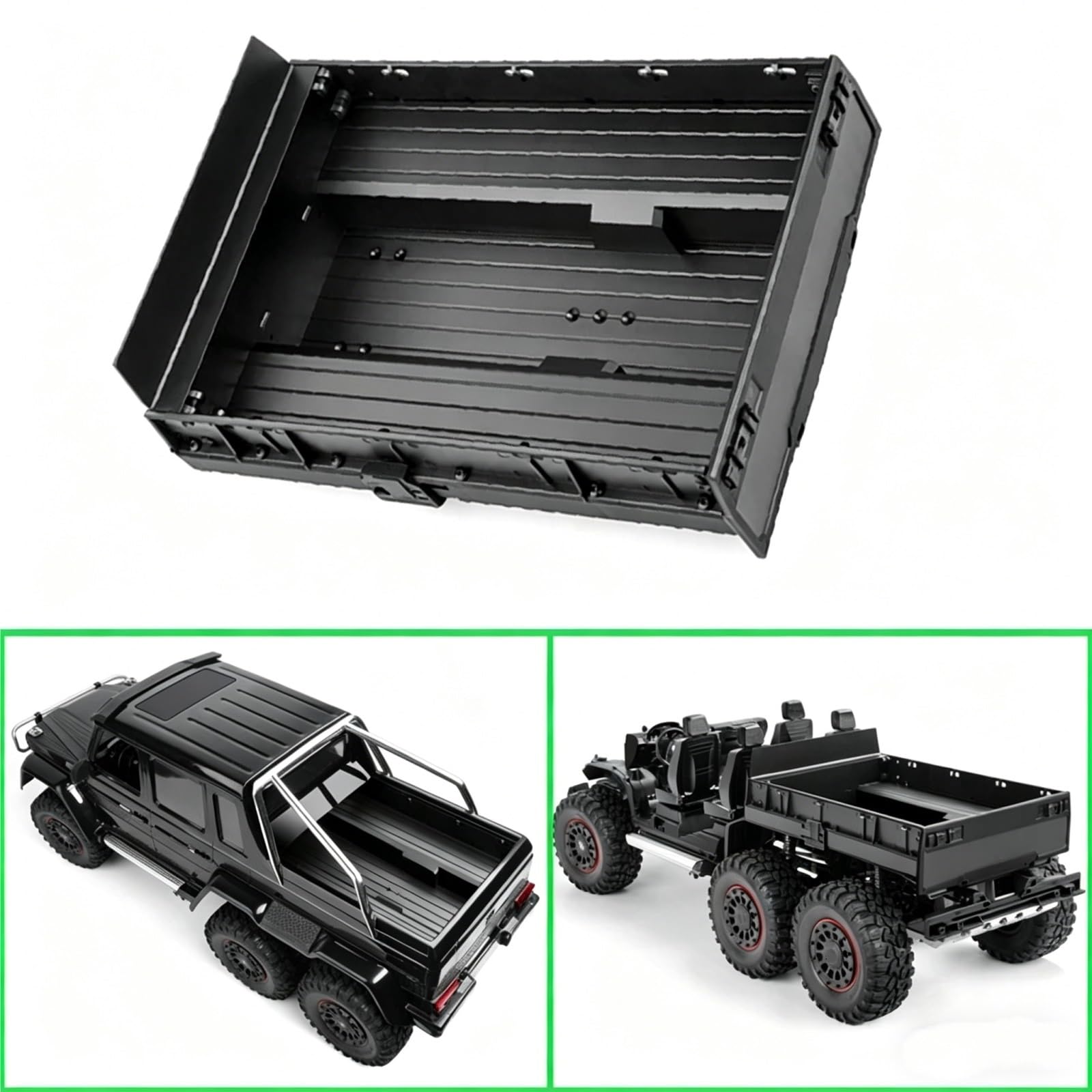 Per Traxxas Per TRX6 G63 Per Mercedes Per Hunter 1/10 RC Crawler Auto 6X6 Posteriore In Plastica Secchio Kit Parti Fai Da Te Pezzi Modelli RC