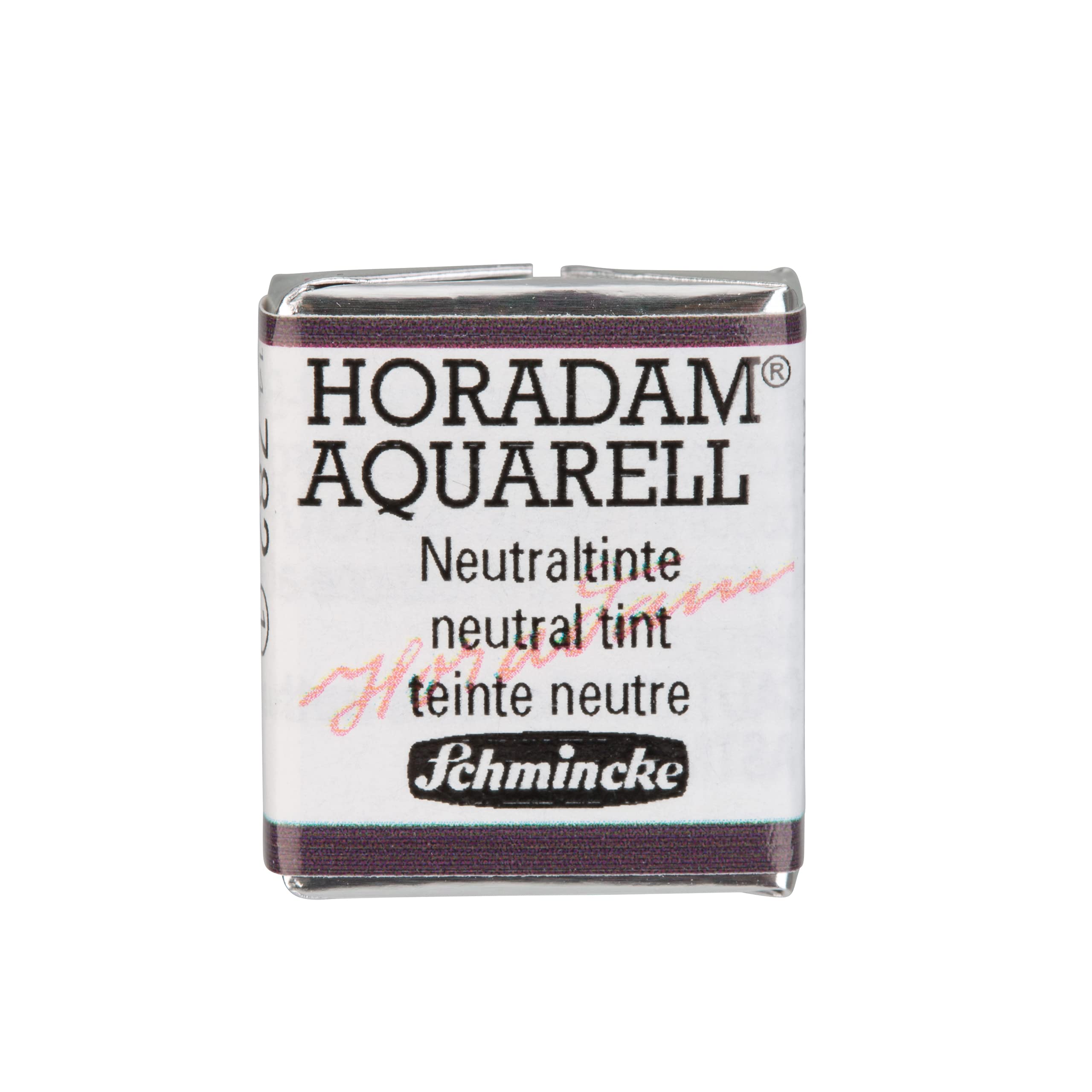 Schmincke - HORADAM® AQUARELL - Finest Artists' Watercolors, 782 Neutral Tint, 14 782 044, 1/2 pan