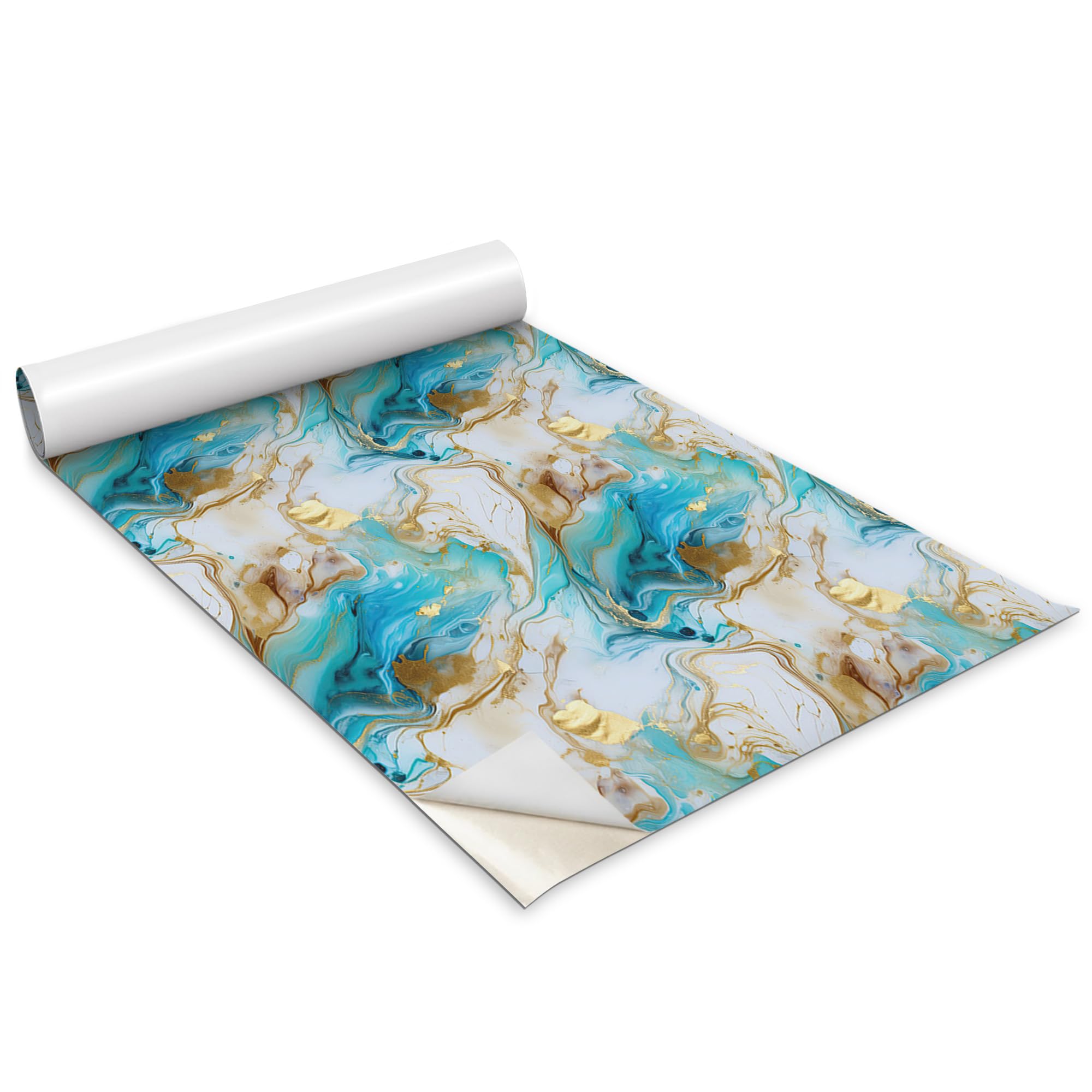 Vinilo mármol azul mate papel pintado autoadhesivo decorativo para armario y puerta