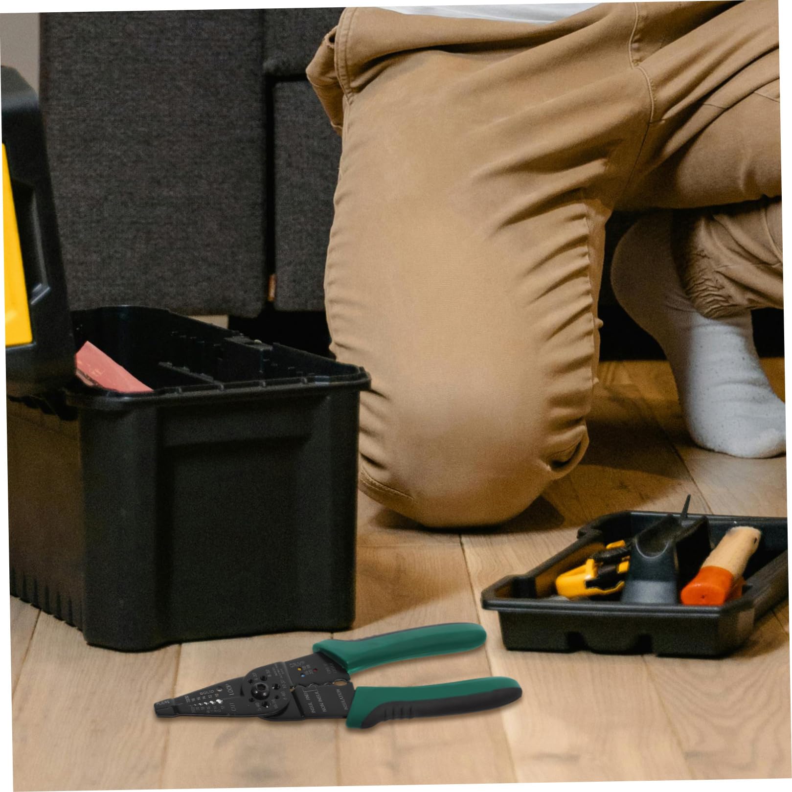 Hemobllo 3 Pezzi Pinza Spelafili e Crimpatrice Professionale con Meccanismo Cricchetto per Elettricisti Riparazioni Domestiche e Veicolari Design Compatto e Fili