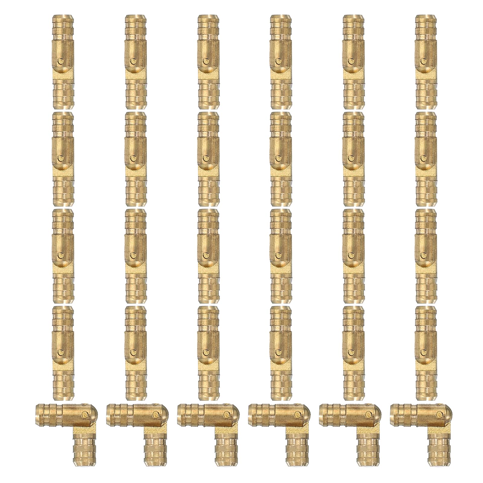 PATIKIL Hidden Brass Barrel Hinges 0.7"x0.16"