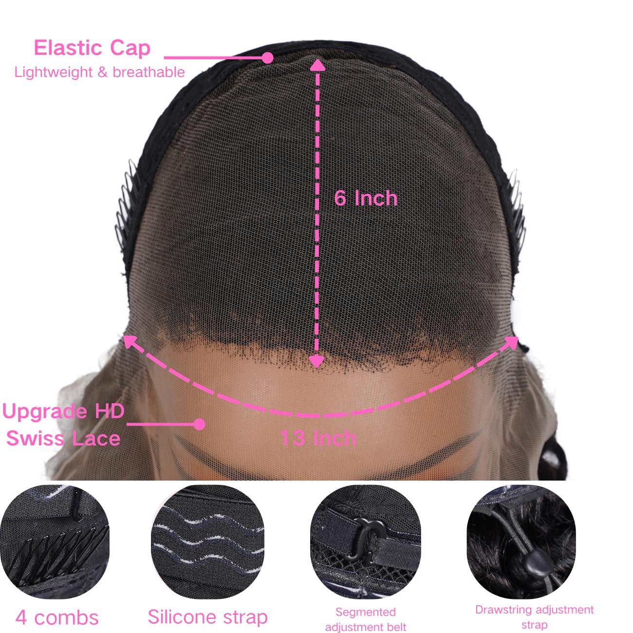 28 Inch Deep Wave Lace Front Wigs Human Hair 13x6 HD Lace Front Wigs Pre Plucked 200% Density Glueless Wigs with Baby Hair Deep Curly Wig for Women