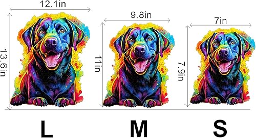 Miniatura 4 de Rompecabezas de madera para adultos, rompecabezas de madera con forma de labrador negro, rompecabezas de madera con forma de perro único, el mejor