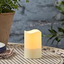 Lights4fun Solar LED Candle 11cm Outdoor Waterproof Solar Candle Garden Decoration