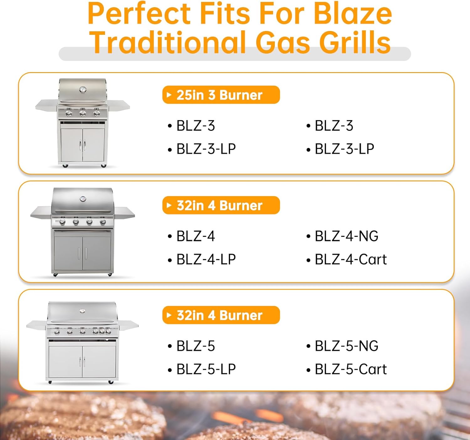 4 Pcs 9MM Stainless Steel Cooking Grid Grates and 4Pcs Heat Plates Flame Tamer for Blaze Grill Replacement Parts,for Blaze Grill Model BLZ-4LTE2-LP,BLZ-4NG,BLZ-4LP,BLZ-4-Cart,BLZ-4NG-Cart