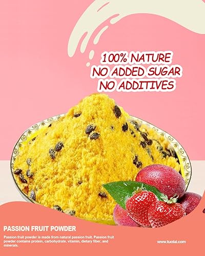Miniatura 4 de Polvo liofilizado de fruta de la pasión, 4 onzas, polvo de fruta de la pasión para pasteles, bebidas y alimentos para hornear