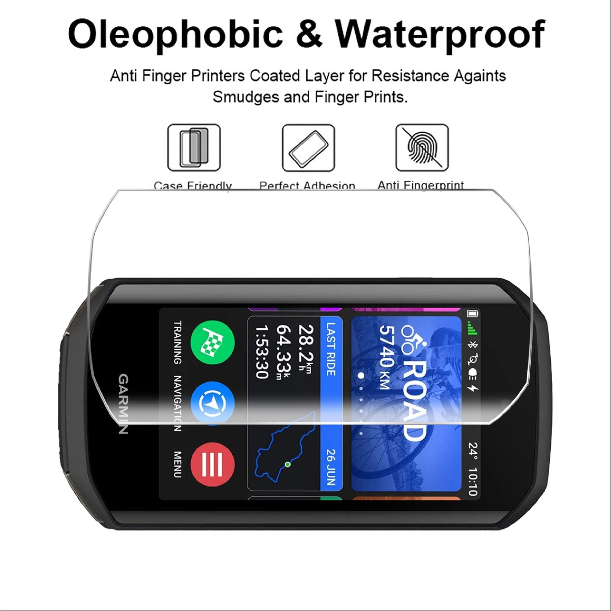 GIOPUEY Folia ochronna do Garmin Edge 1050, [6 sztuk] Elastyczna folia ochronna TPU na ekran [ekstra-cienka] [odporna na zarysowania] - przezroczysta