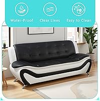 Vista 4 de Sofás de cuero para sala de estar, juego de sofá seccional, juego de 2 piezas de muebles para sala de estar, juego de sofá y sofá biplaza