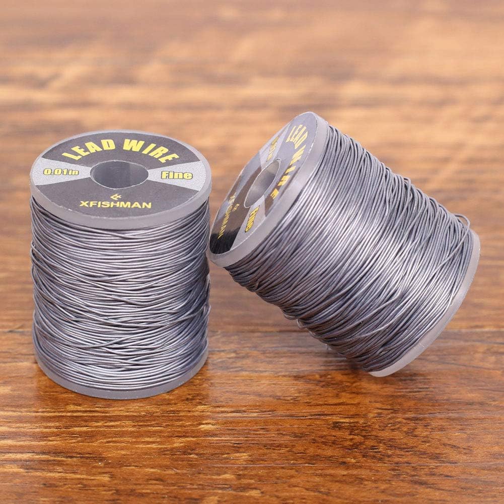 XFISHMAN Fly-Tying-Lead-Wire-Fly-Tying-Material- Fly-Fishing-Supplies-Accessories (Fine(.010in) 2 Pack) : Sports & Outdoors