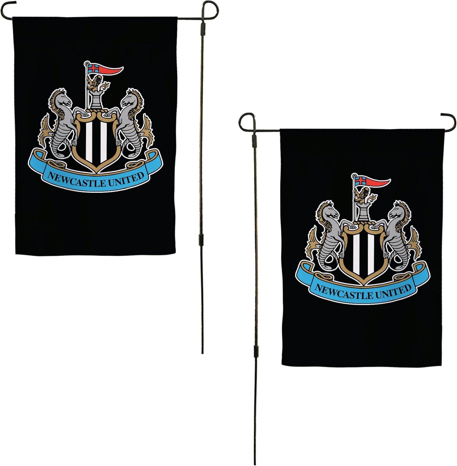 Desert Cactus Newcastle United FC Garden Flag – 19 x 12 Inch Football Soccer NUFC Magpies English Banner, for Outdoor Display and Events (Garden Flag A)