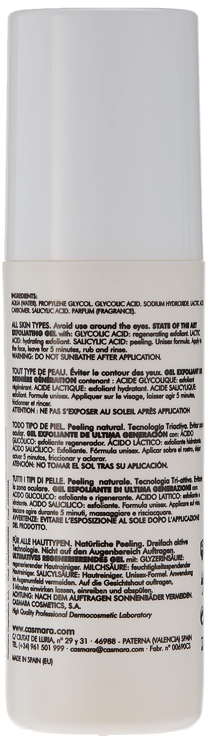 Casmara Natural Peeling Tri-Active, Exfoliante natural tri-activo, 150 ml