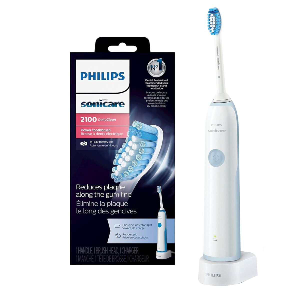 Philips Sonicare 2 Series plaque control rechargeable electric toothbrush,