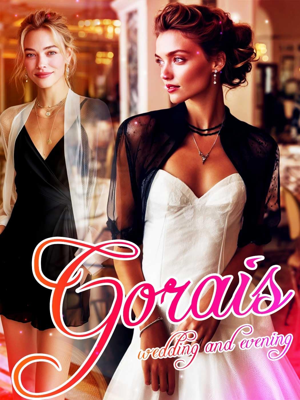 GORAIS Wedding Tulle Bolero Shrug Evening Jacket Long Sleeve Bridal Party Mesh Cardigan for Women and Bride Dresses - Image 7