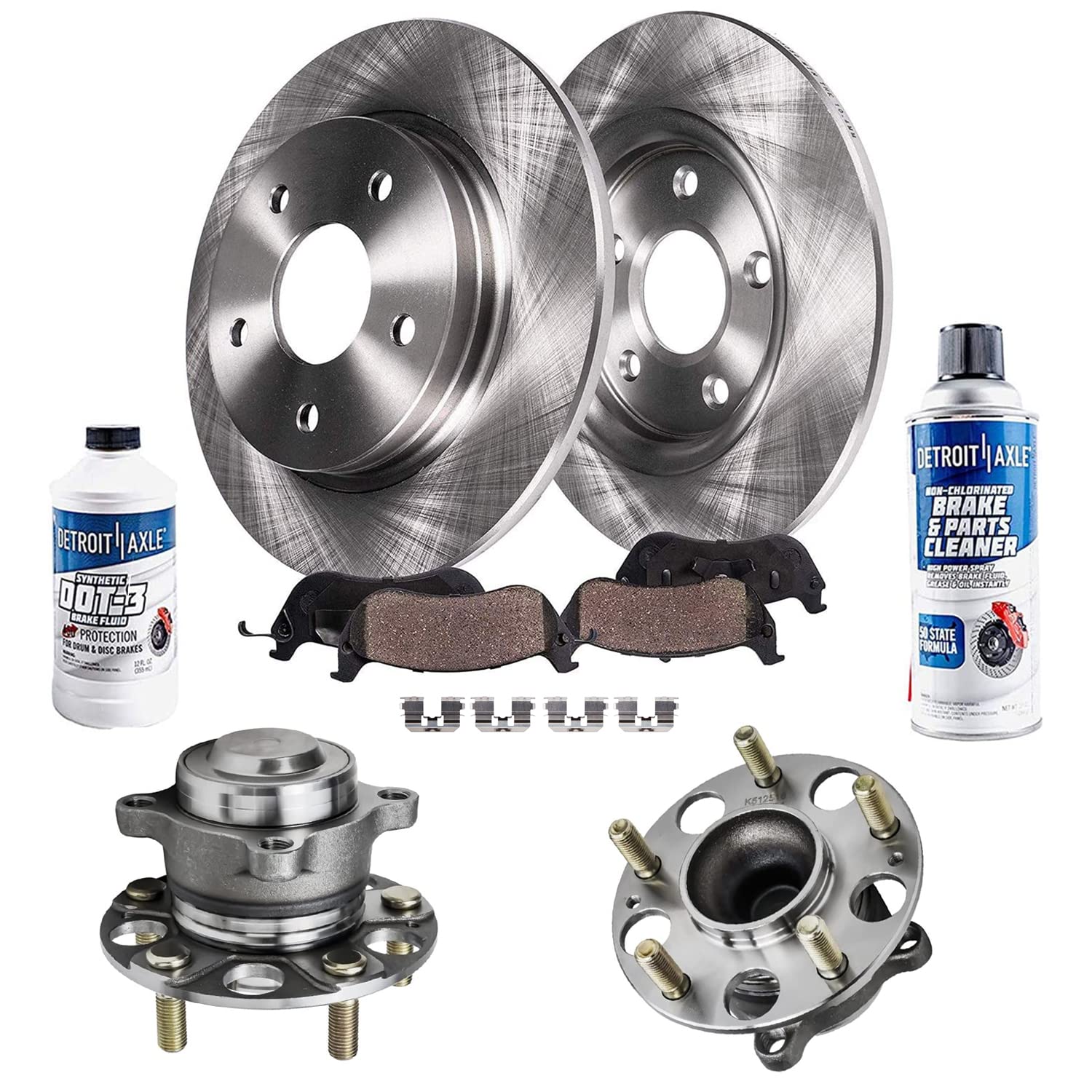 Detroit Axle - Rear Brake Kit for 2014 2015 2016 2017 Honda Accord