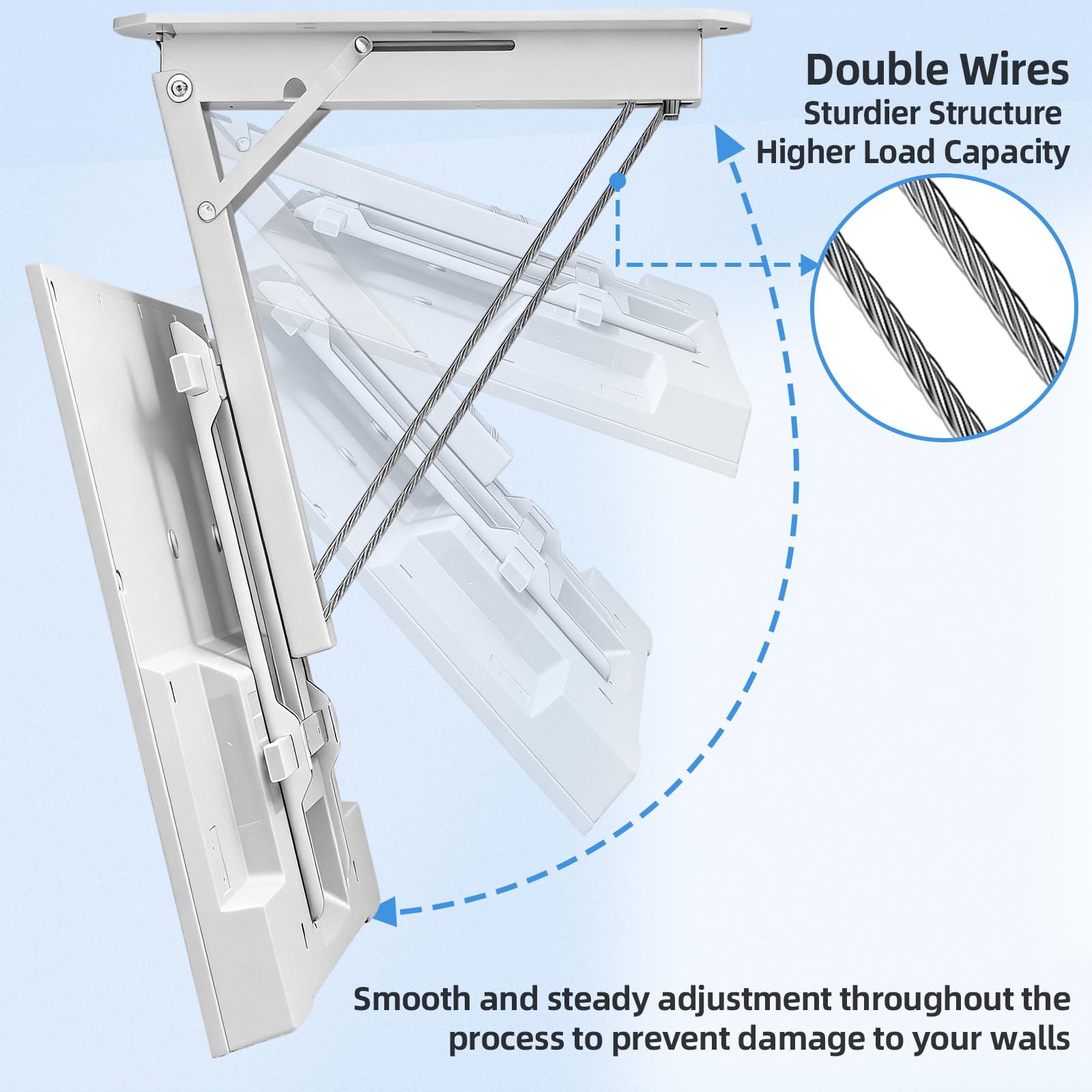 XINYAO Supporto TV elettrico da soffitto con telecomando, supporto motorizzato per TV a soffitto ribaltabile per schermi piatti e curvi da 32-70 pollici, compatibile VESA, resistente alle intemperie