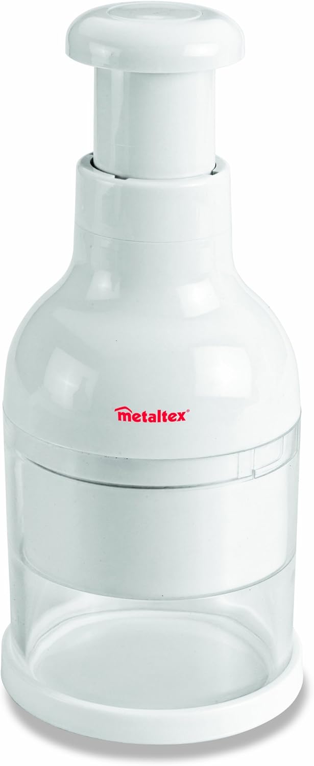 Metaltex USA Inc. Rotary Chopper, Stainless Steel/White