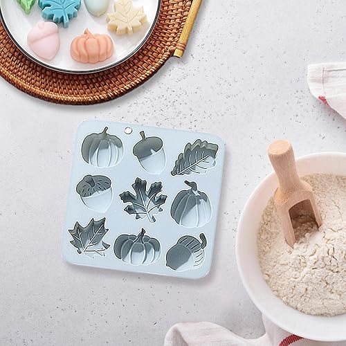 Miniatura 3 de Moldes de fondant de otoño, 9 piezas de molde de silicona de hoja de calabaza y bellota, moldes de silicona para fondant de hojas de arce con