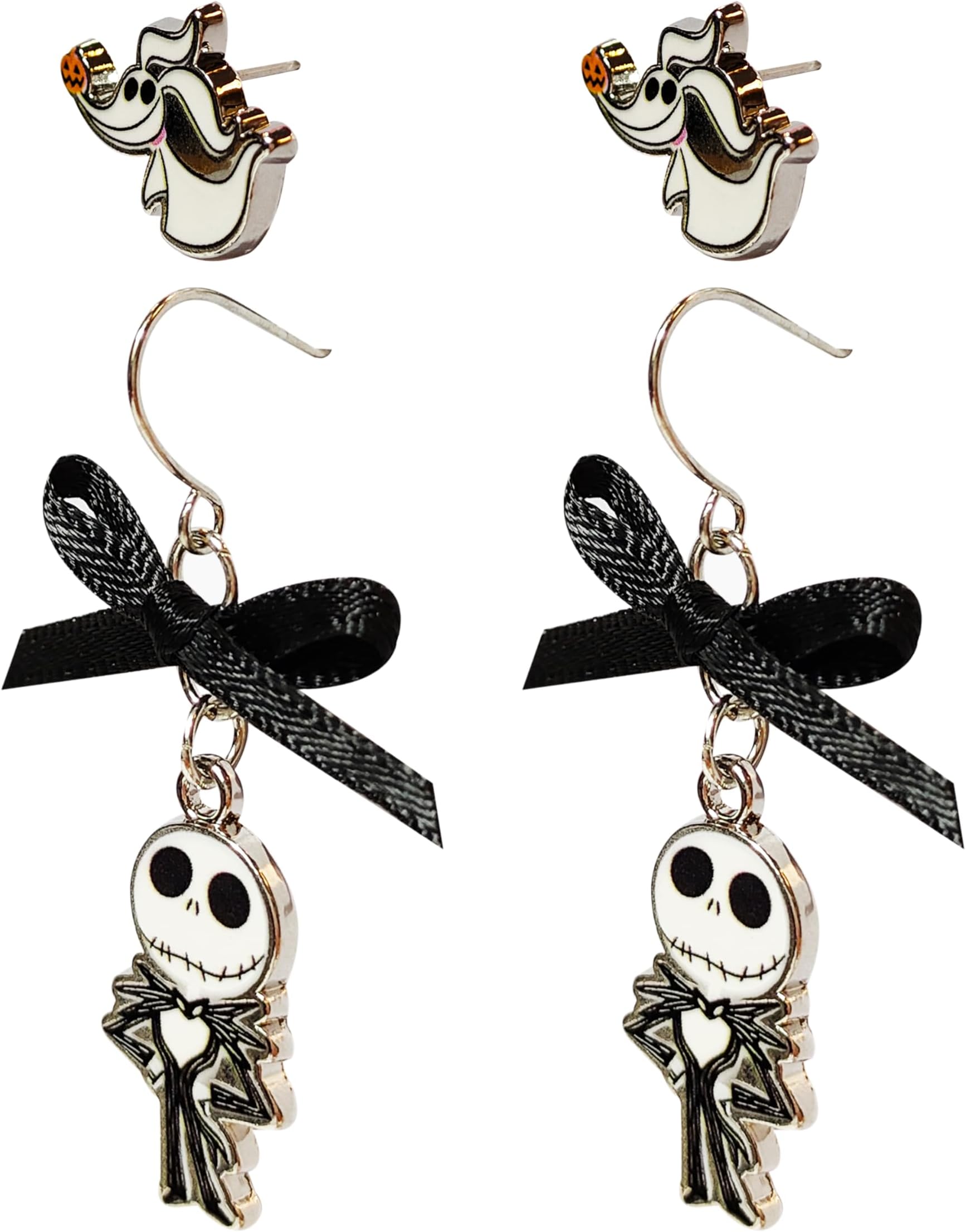 The Nightmare Before Christmas Jewelry Hypoallergenic Earrings for Girls, Stud Earrings & Fishhook Earring Sets with Charms One Size Fits All Gifts Age 4+