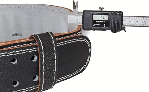 Miniatura 4 de Grizzly Fitness Enforcer - Cinturón acolchado de cuero genuino para levantamiento de pesas, 4 pulgadas, forro de gamuza, acolchado para mayor