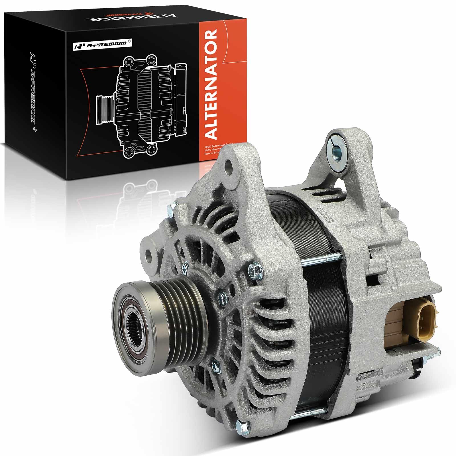 A-Premium Alternator Compatible with Nissan NV200 2013-2016 2.0L & Chevrolet City Express 2015-2018 2.0L, 12V 150A 6-Groove Pulley Clockwise, Replace#