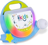 Vista 3 de Singing Machine Kids SMK929BG - Altavoz portátil con canciones pregrabadas y efectos de sonido, azul/verde