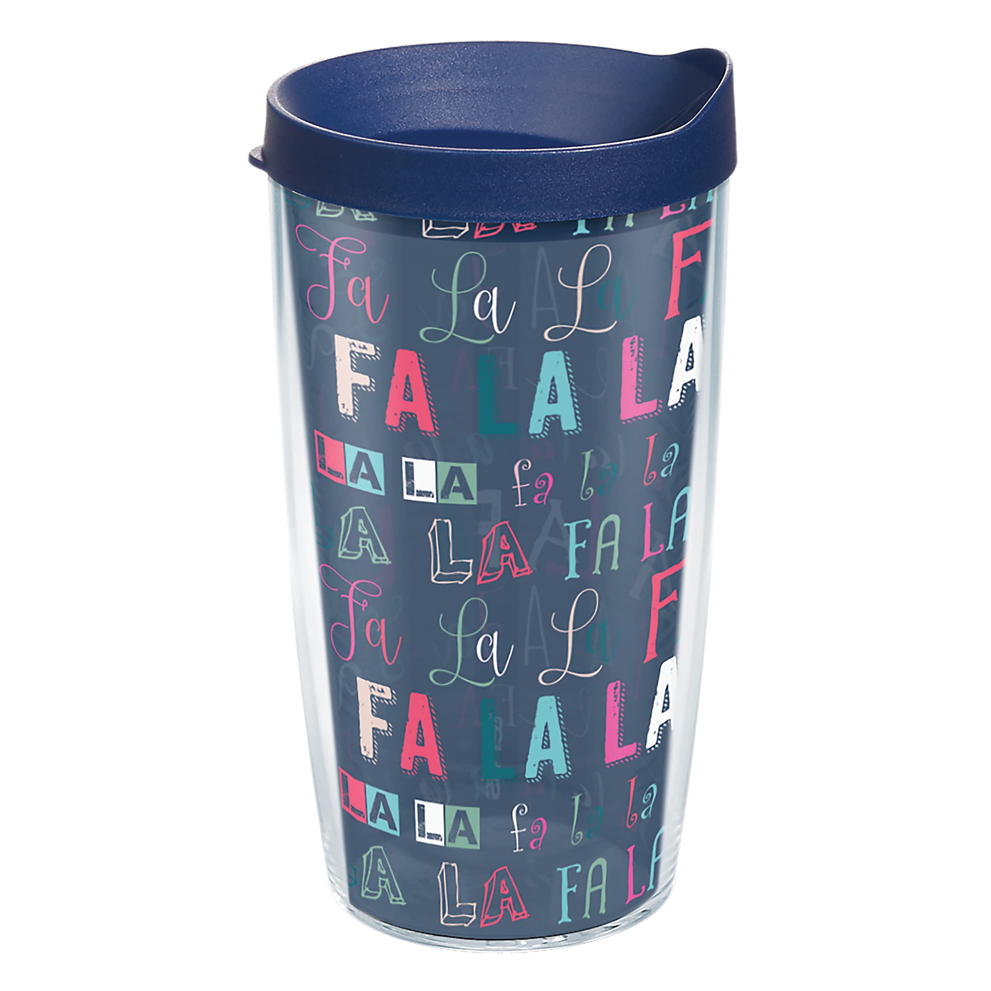 Tervis FA La, doppelwandig, isoliert, Kunststoff, durchsichtig, 16 oz, Trinkgläser, Weihnachten