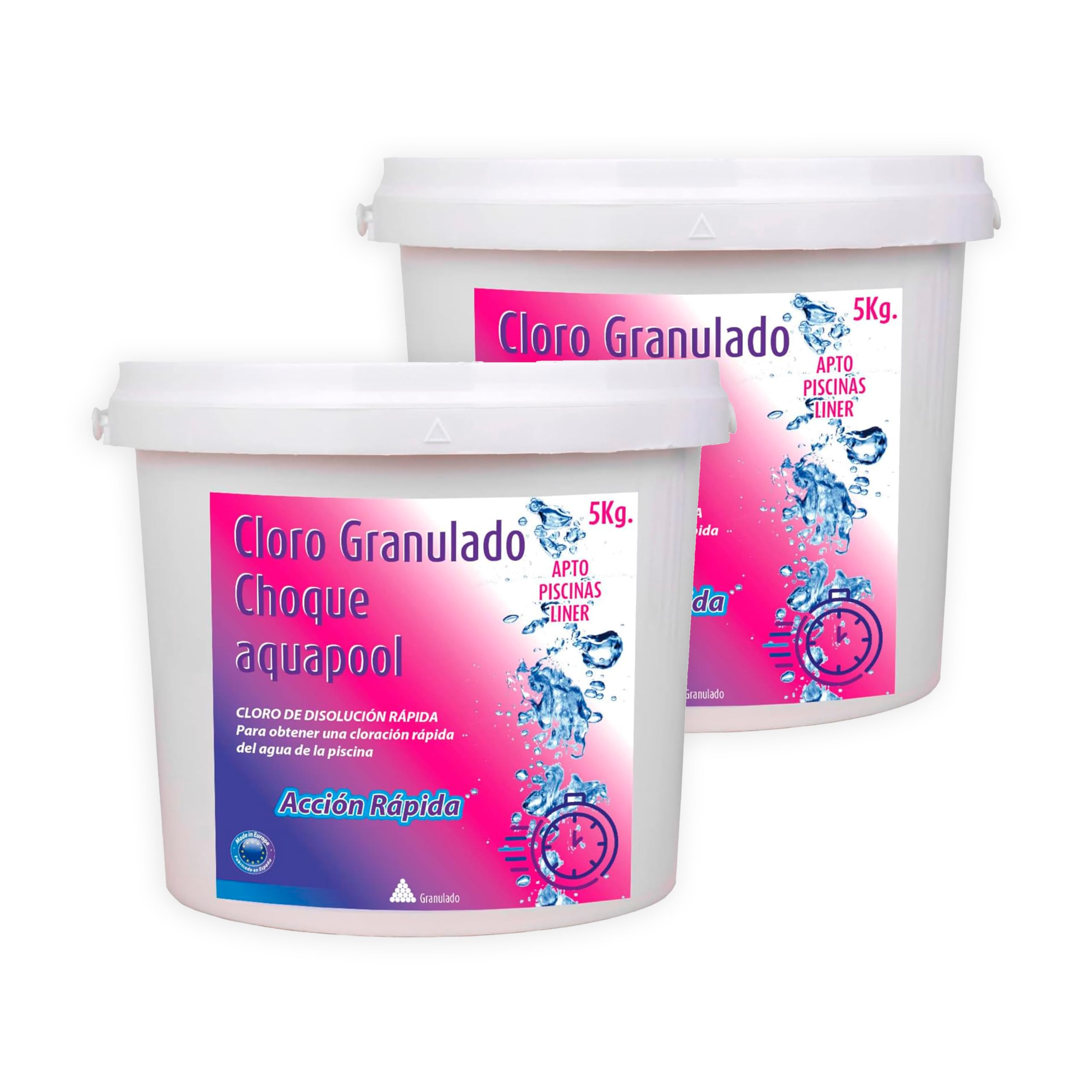 Cloro de Choque en Grano Aquapool para una disolución rápida en el Tratamiento Inicial de la Piscina (5 KG) — view 2