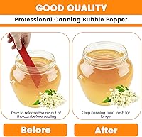 Vista 3 de Aifeier ET El kit de herramientas para enlatado incluye 1 removedor de burbujas y 1 elevador de tapa de tarro (rojo)