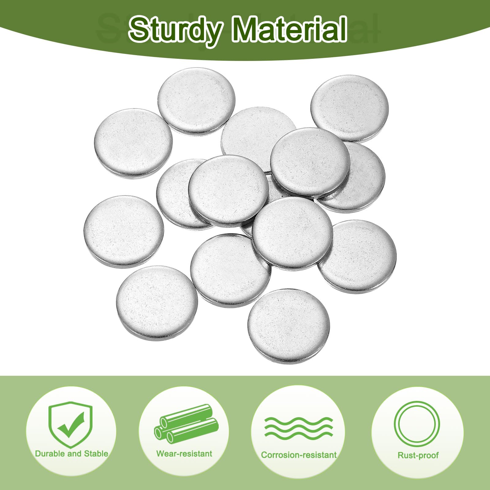 QUARKZMAN 40Pcs Disques en Acier Inoxydable, 20mm de Diamètre, 4mm d'Épaisseur en Acier Inoxydable 304 Feuille Ronde Plate Ronde pour l'Estampage du Métal et la Fabrication de Bijoux