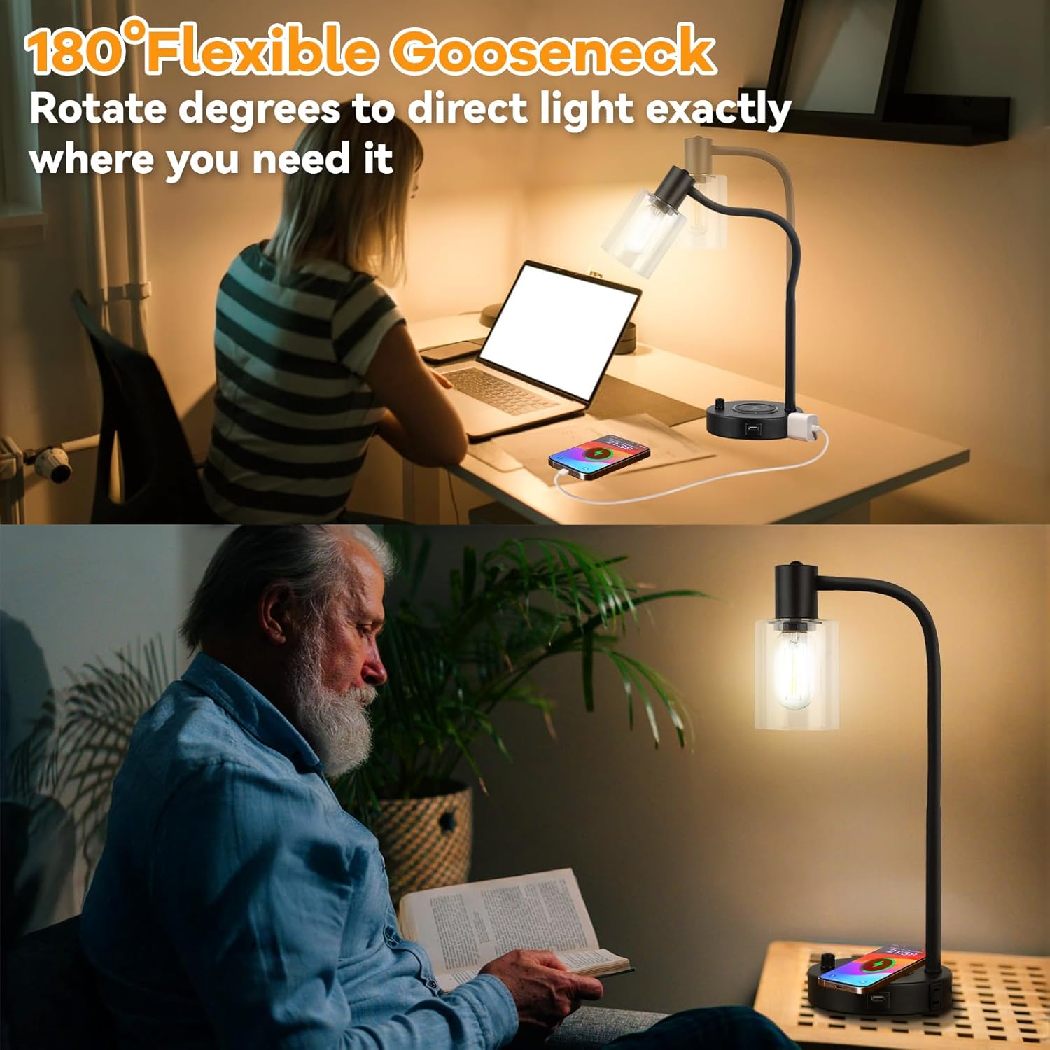 Illuminate Your Space: The Ultimate Review of the Industrial Table Lamp with Wireless Charging