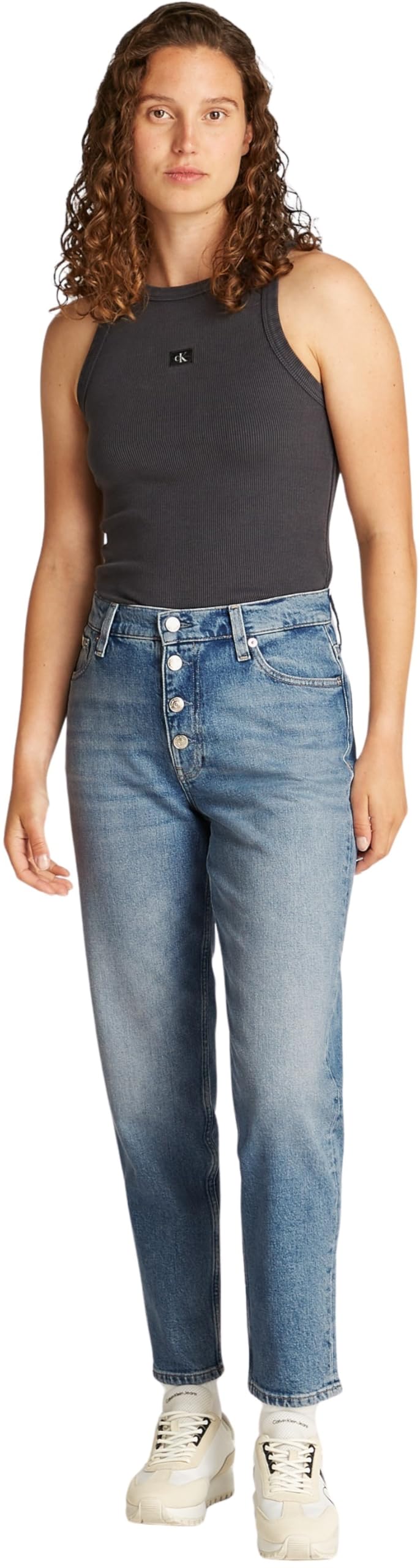 Calvin Klein - Mom Jean J20j225148, Affusolato Donna