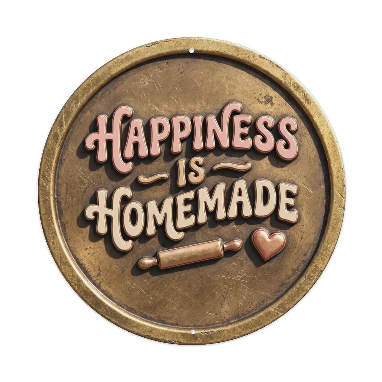 Happiness Is Homemade Nostalgic Bedroom Display Retro Metal Tin Sign