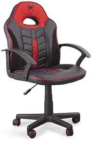 Home Heavenly®- Silla Gaming Win, Silla giratoria para niños, niñas, sillón Gamer con Ruedas ergonómico diseño Moderno, para Estudio, habitación Juvenil Escritorio, en tamaño pequeño (Rojo)