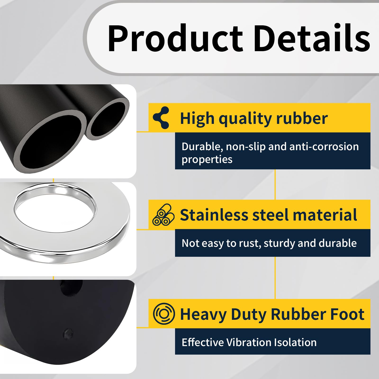 Anti Vibration Rubber Feet - Reduce Noise & Protect Equipment -4