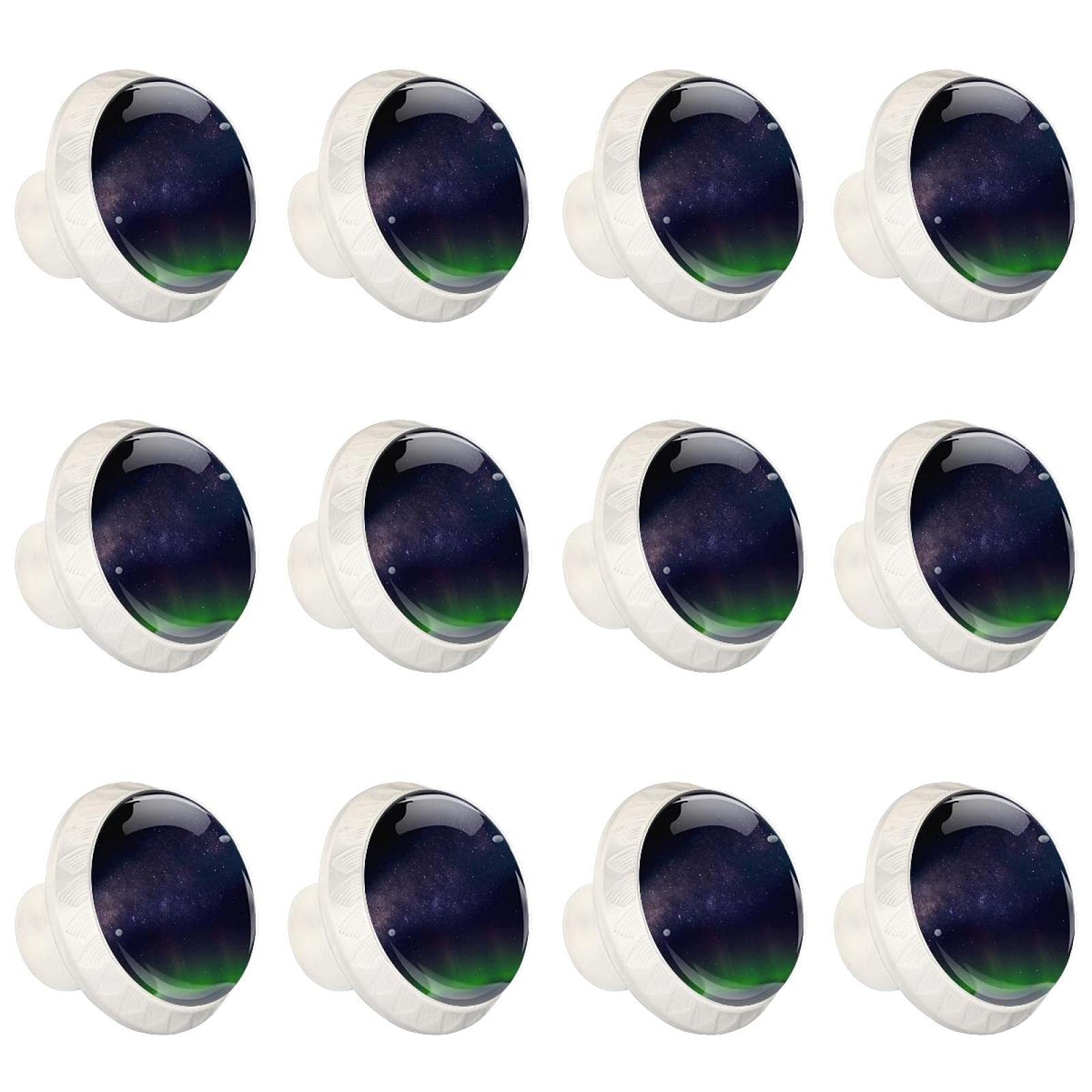 Boutons de commode au design de l'espace et de la voie lactée