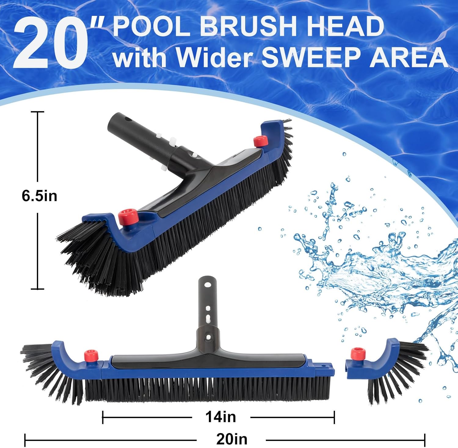20'' Pool Brush & Pool Vacuum Jet