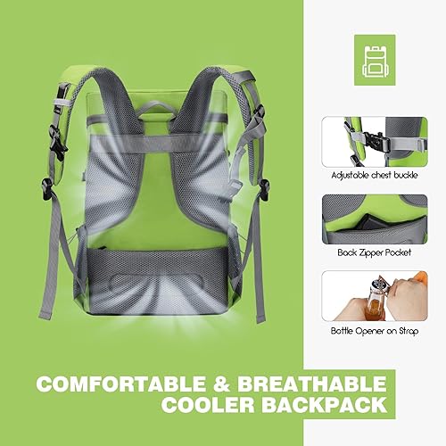 Miniatura 15 de Maelstrom Mochila enfriadora - Bolsa de almuerzo suave aislada para 35/50 latas para camping, playa, senderismo y compras Azul